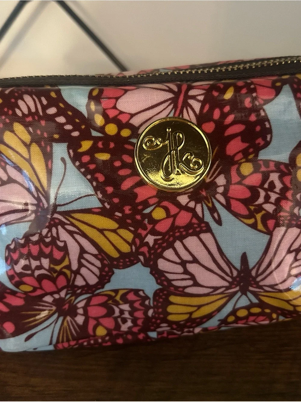 Josephine Kimberling Butterfly Pattern Cosmetic Pouch.